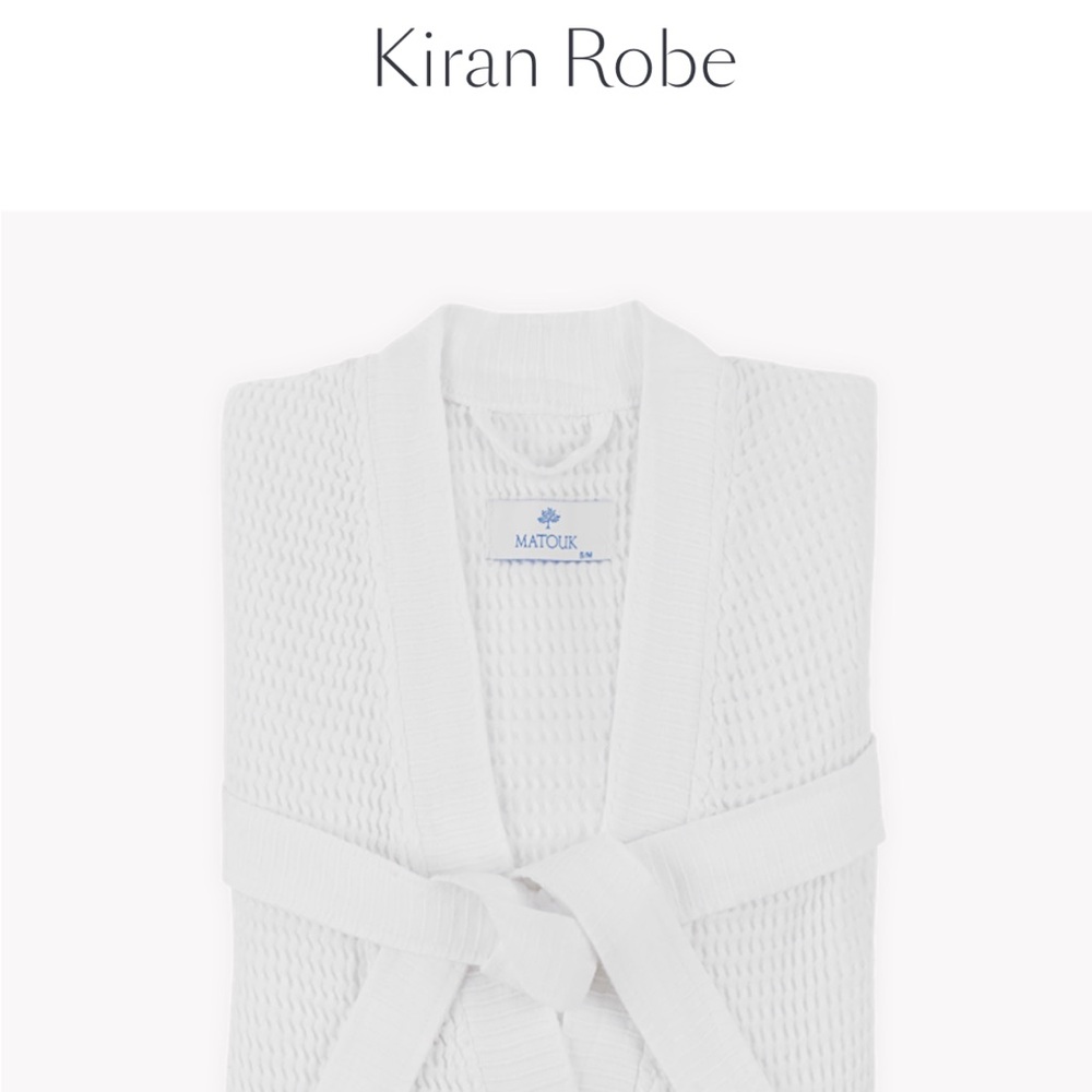 Matourk Koran Turkish Waffle Woven White M/L Bathrobe.           3026